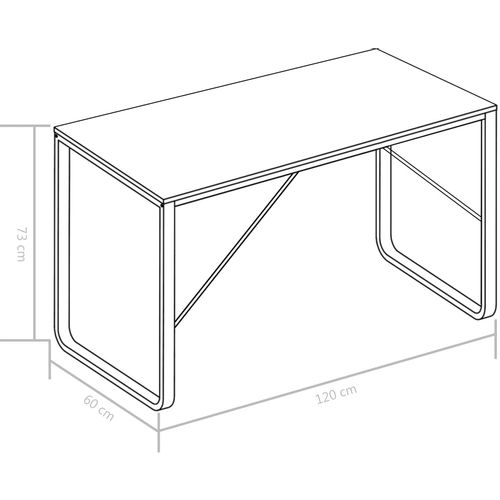 Stol za računalo bijeli i boja hrasta 120 x 60 x 73 cm slika 19