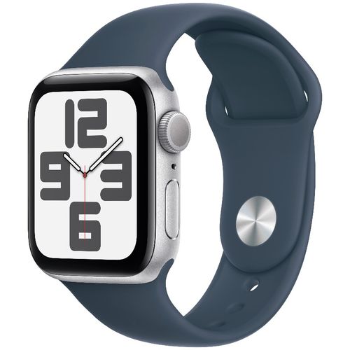 Apple Watch SE GPS 40mm Silver with Storm Blue Sport Band - M/L slika 1
