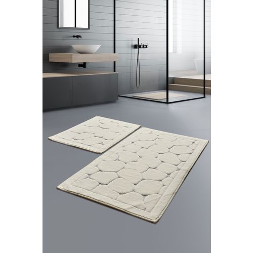 Parma - Ecru Multicolor Bathmat Set (2 Pieces) slika 1