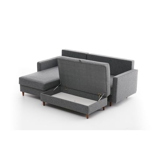 Atelier Del Sofa Kutna garnitura, Sivo, Eva Left - Grey slika 9