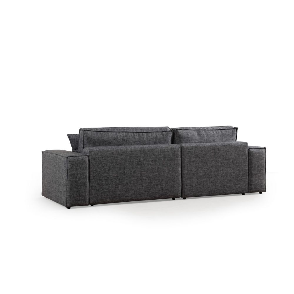 Pırlo Kutni Sofa na Razvlačenje - Tamno Siva slika 8