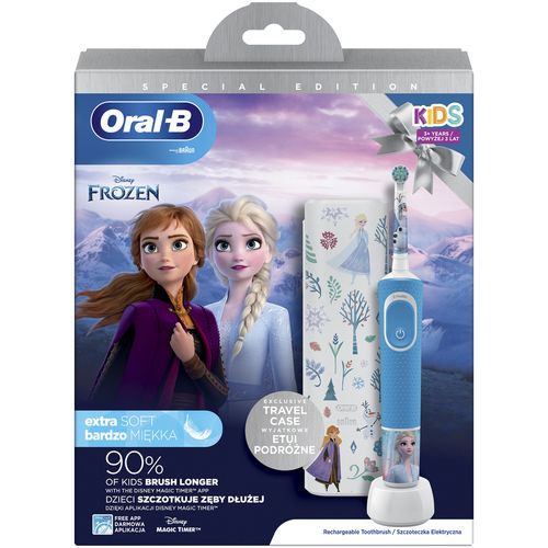 Oral-B električna četkica D100 kids Frozen 2 + putna torbica - EOL slika 3