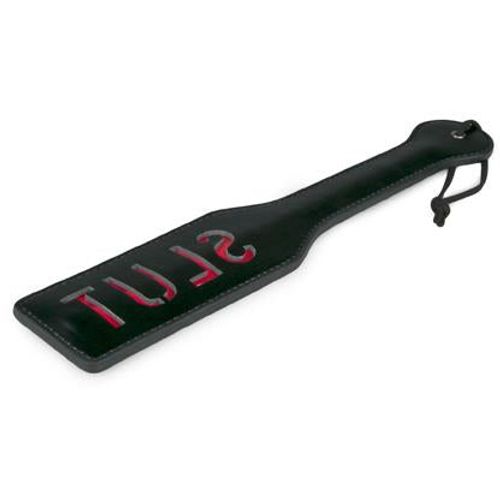 Easy Toys crni kožni paddle s natpisom slika 3