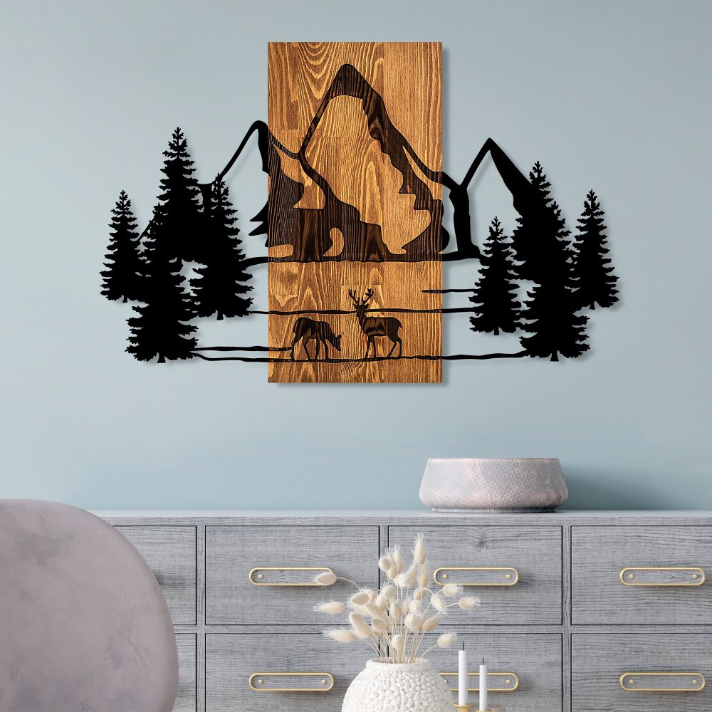 Dekorativni Zidni Ukras Natural Habitat Walnut Black slika 1