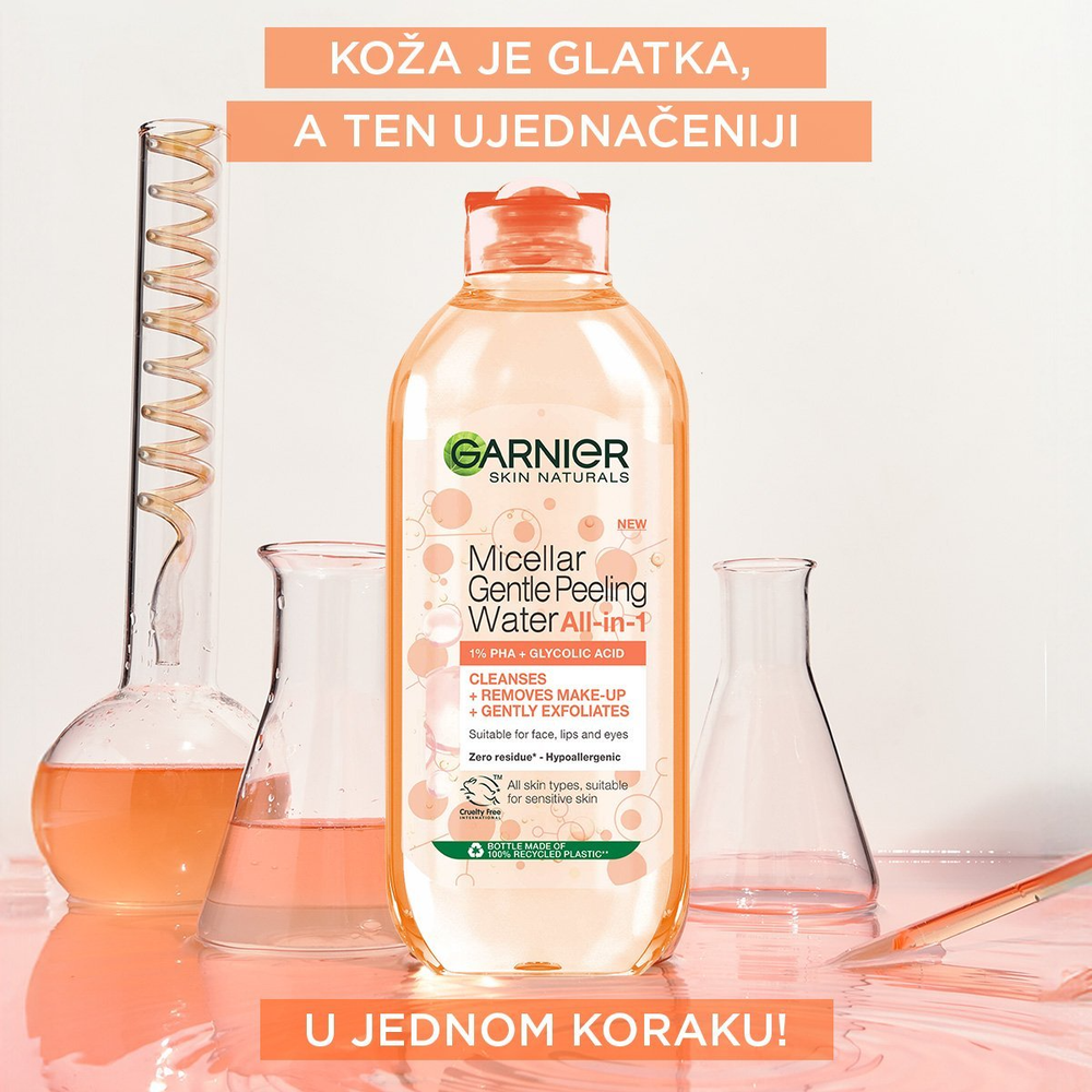 Garnier Micelarna Voda s učinkom blagog pilinga 400 ml​ slika 3