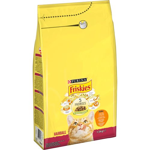 Friskies® Hairball, ukusna kombinacija piletine i puretine s povrćem, 1,5 kg  slika 1