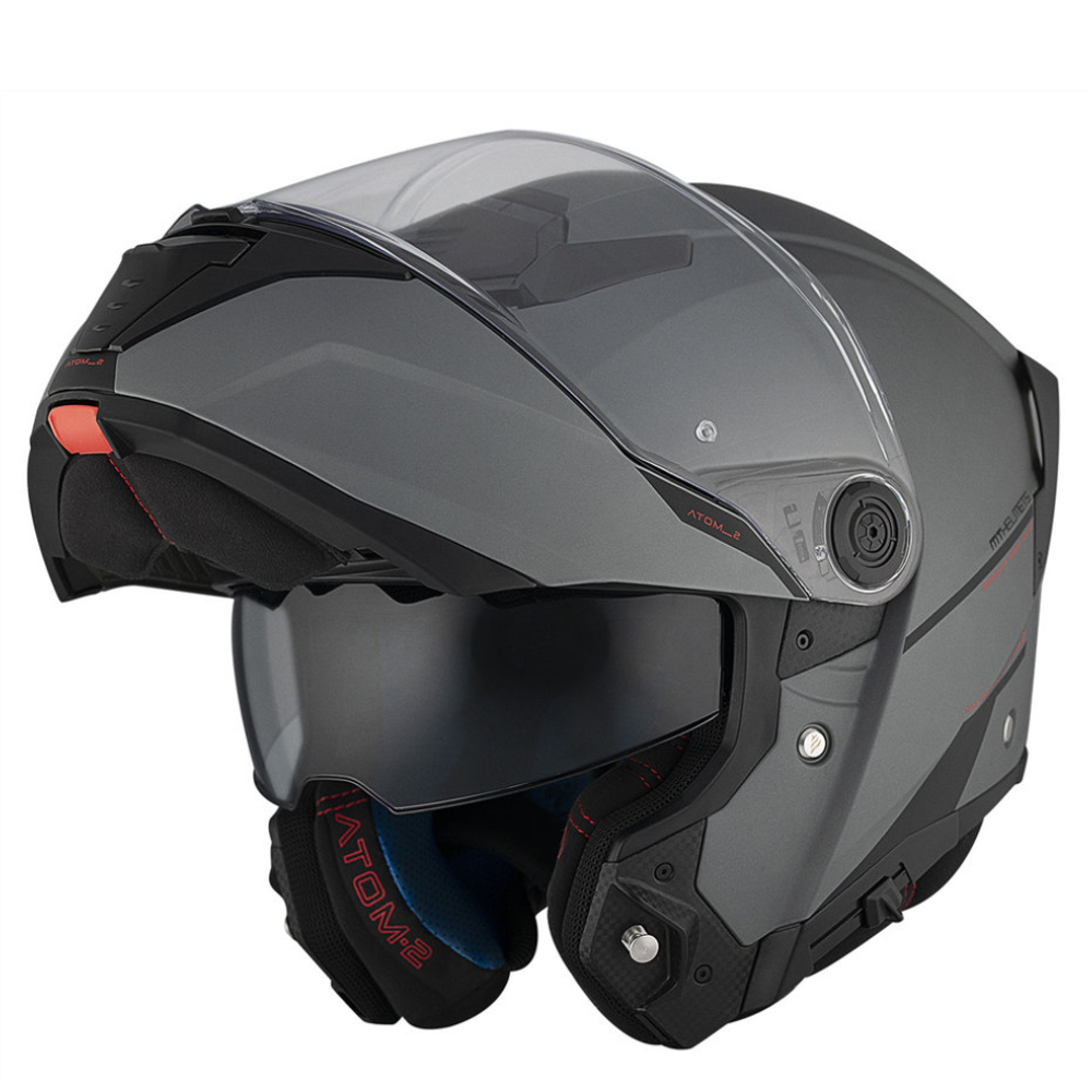 MT Helmets Atom 2 SV Solid A2 Matt Titanium slika 3