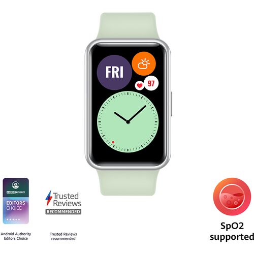 Huawei Watch Fit Mint Green, Pametni sat (SmartWatch) - Light Green Silicone Strap slika 1