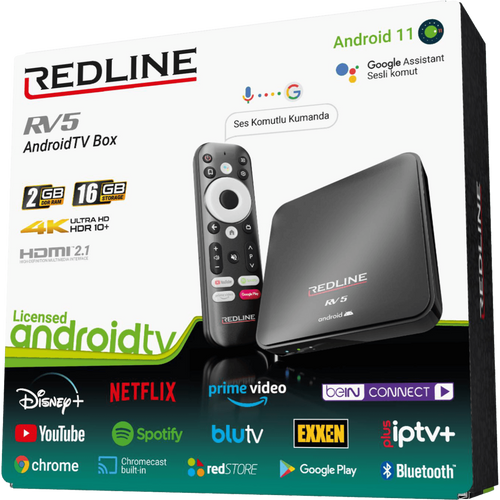 REDLINE prijemnik IPTV@Android, 4K, 2/16 GB, WiFi, Bluetooth, LAN, RV5 slika 2