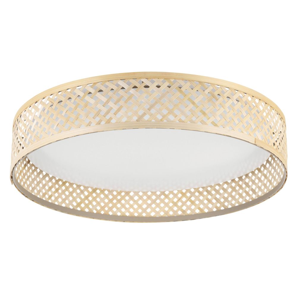 Eglo plafonjera 'LUPPINERIA' - LED, 24W, Ø380 mm, drvo/pletena slika 1