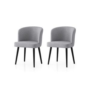 Soft - 4115 V2 Crna i Svijetlo Siva Stolica Set (2 Komada)