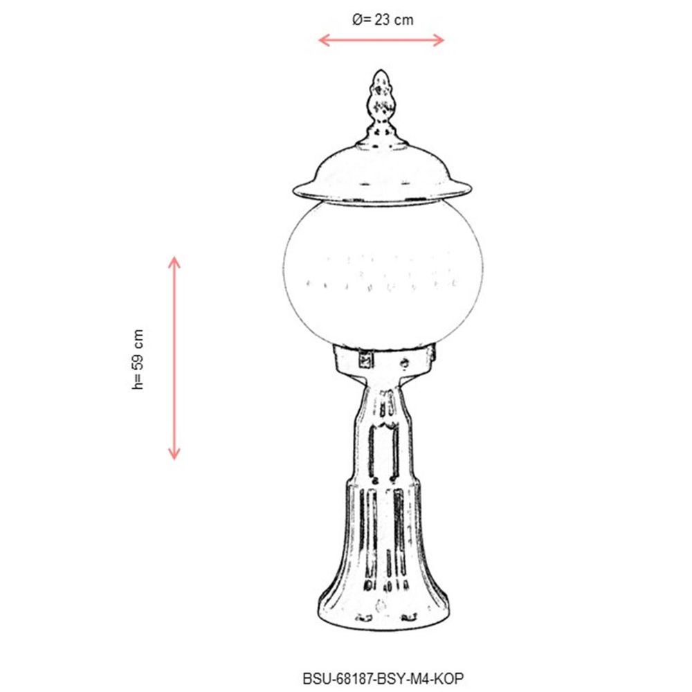 BSU-68187-BSY-M4-KOP Crna Spoljna Zidna Lampa slika 3