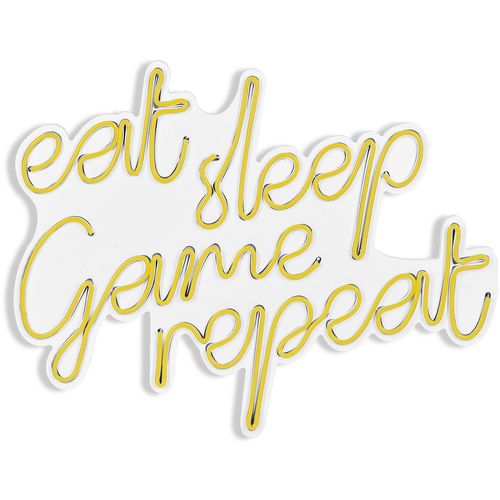 Wallity Ukrasna plastična LED rasvjeta, eat sleep game repeat - Yellow slika 6