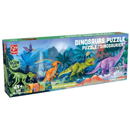 Hape Drvena slagalica koja svijetli u mraku Dinosaurs Puzzle E1632A, 150cm slika 6