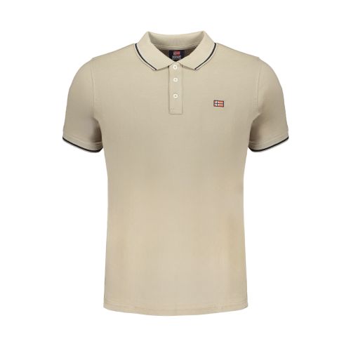 NORWAY 1963 BEIGE MEN'S SHORT SLEEVED POLO SHIRT slika 1