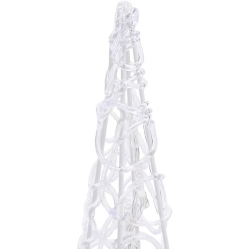 Akrilni ukrasni stožac s LED svjetlima topli bijeli 120 cm slika 16
