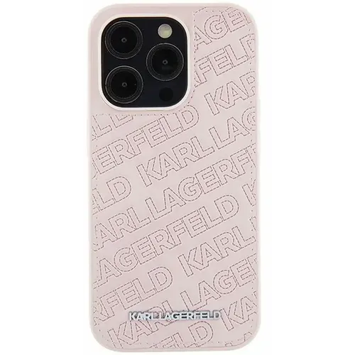 Originalna torbica KARL LAGERFELD Hardcase KLHCP15LPQKPMP za iPhone 15 Pro (prošiveni uzorak / roza) slika 3