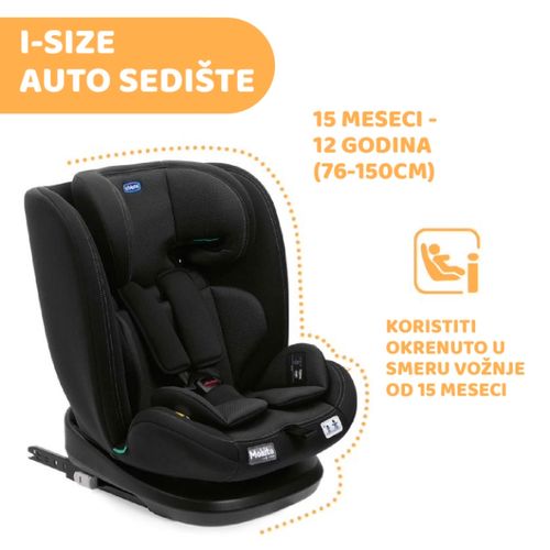 Chicco A-S Mokita I-Size (76-150), Black slika 3