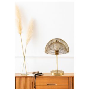 Lungo Eskitme Ufo Başlıklı Masa Lambası Gold Table Lamp