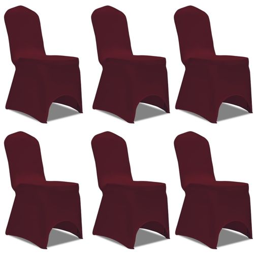 Navlake za stolice rastezljive boja burgundca 12 kom slika 2