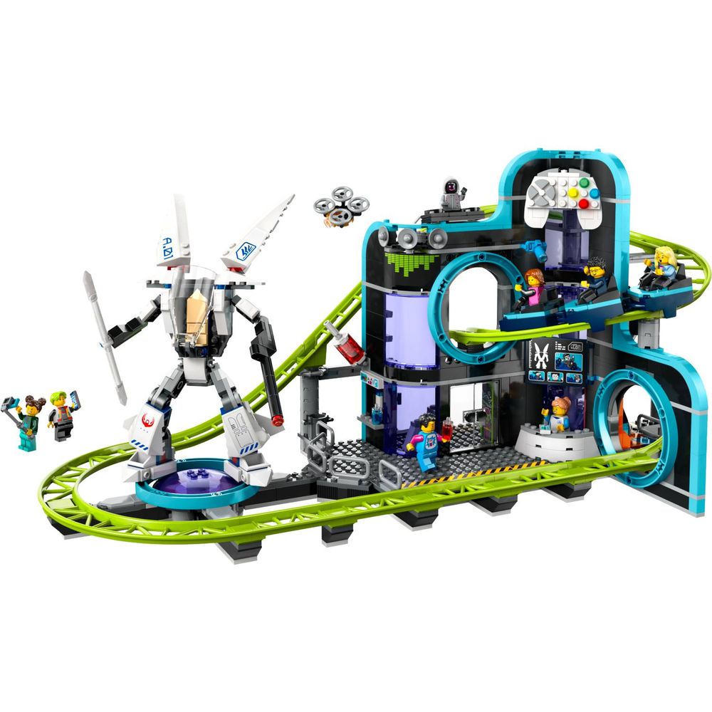 LEGO 60421 Rollercoaster park Robotski svijet slika 2