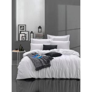 Fresh Color - White White Ranforce Double Quilt Cover Set