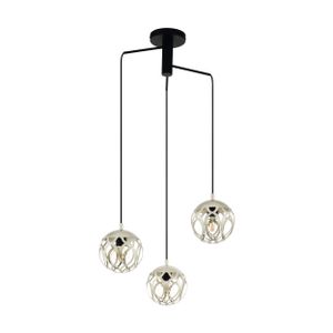 Eglo viseća lampa mirtazza e27 3x60w crno/boja šampanjca v:1100mm o590mm