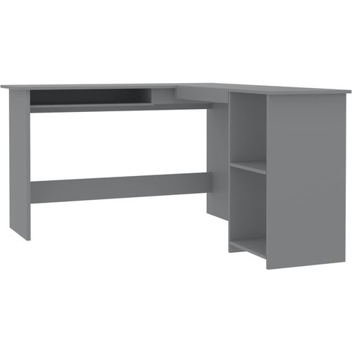 Kutni radni stol sivi 120 x 140 x 75 cm od iverice slika 2