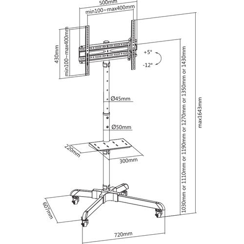 Sbox podni mobilni stalak SBOX FS-224-2 slika 8