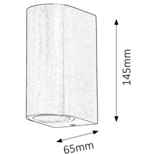 Rabalux Chile spoljna zidna lampa GU10 2x35W IP44 Spoljna rasveta slika 2