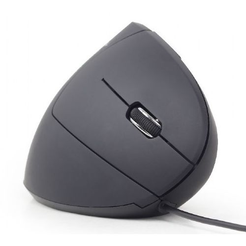Gembird MUS-ERGO-01 Ergonomic Optical Mouse 1200-3200 DPI, 6 Buttons, USB, Black, Cable 1.35m slika 2
