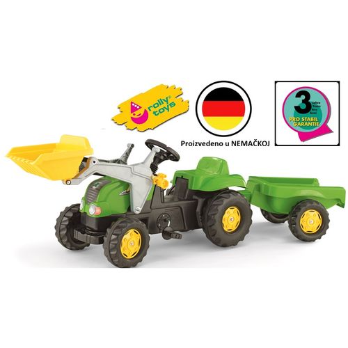 Rolly Traktor Kid Sa Utovarivačem I Prikolicom, Zeleni slika 1