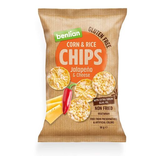 Benlian chips halapenjo i sir 50 gr, gluten free slika 1