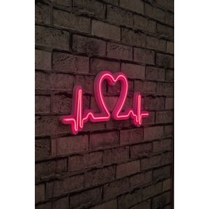 Wallity Love Rhythm - Pink Pink Dekorativna Plastična LED Rasveta