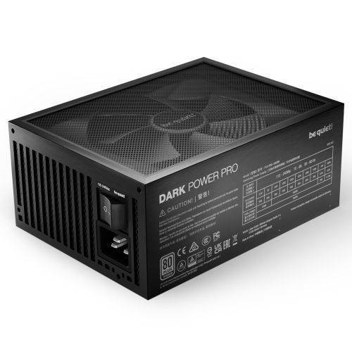 be quiet! BN332 DARK POWER PRO 13 1600W, 80 PLUS Titanium efficiency (up to 94.5%), Fully digital control (PFC, LLC, SR/12V) and full bridge LLC technology, Overclocking key switches between six 12V rails and one massive 12V rail slika 2