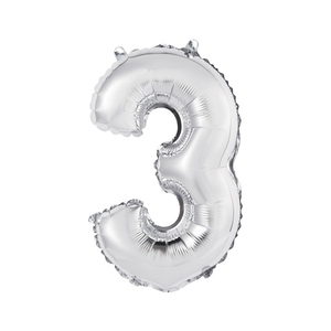 FG-C35S3 Folijski balon 3 Silver 35cm