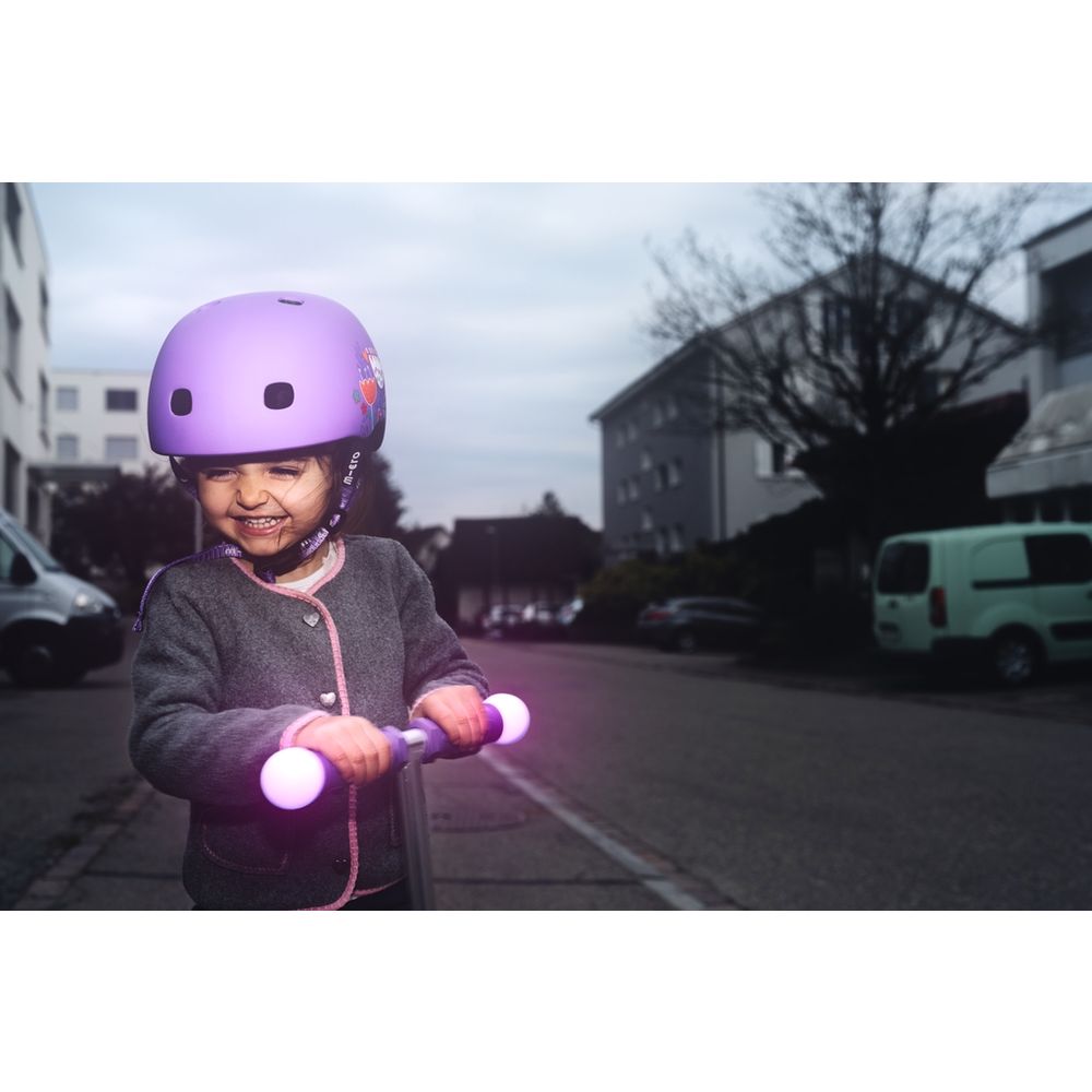 Micro Romobil Mini Deluxe Magic LED, Ljubičasti slika 6