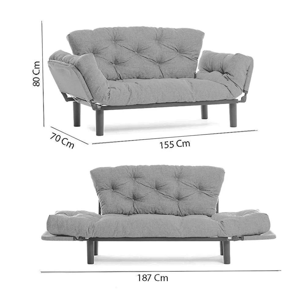 Nitta - Maroon Maroon 2-Sjedišni Sofa-Krevet slika 8