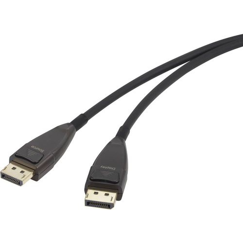 Renkforce DisplayPort priključni kabel DisplayPort utikač, DisplayPort utikač 30.00 m crna RF-3770964 pozlaćeni kontakti, Ultra HD (8K) DisplayPort kabel slika 1