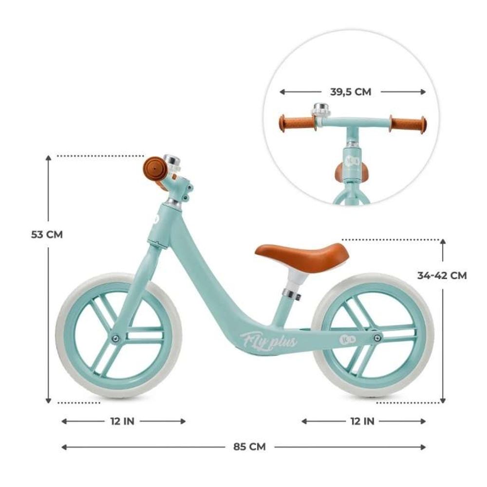Kinderkraft Balans bicikl Fly Plus, Baby Blue slika 7
