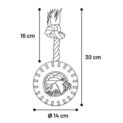 GUMI IGRAČA ZA PSA TYRE CRNA fi14cm slika 2