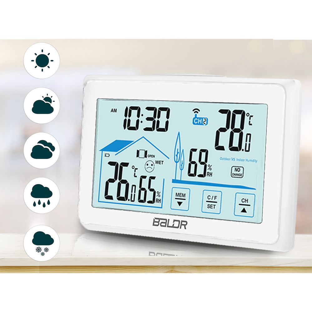 BD-910 bijela meteorološka stanica s zaslonom slika 5