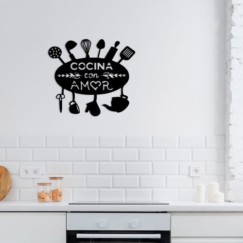 Wallity Metalna zidna dekoracija, Cocina Con Amor slika 3