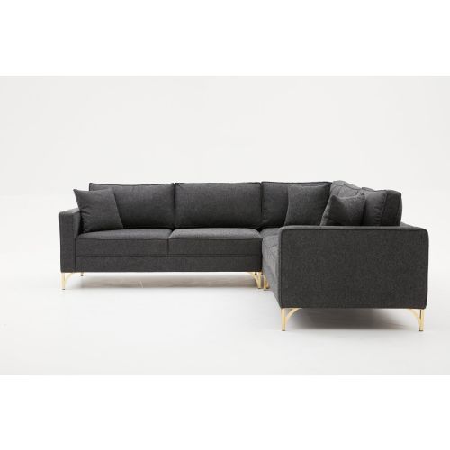 Atelier Del Sofa Kutna garnitura, Antracit Zlato, Berlin - Anthracite, Gold slika 5