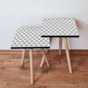Nesting stolovi 2Shp10 - (2 komada) - boje: crna, bijela