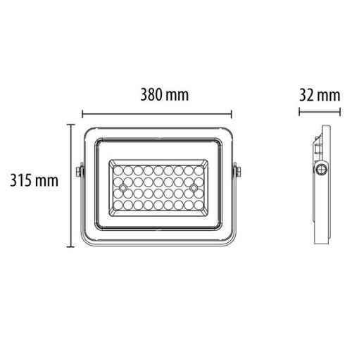 LED reflektor SMD 200W/220VAC, 6500K, crni, PROSTO slika 1