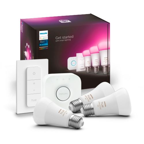 Pametna LED žarulja PHILIPS Hue Starter kit (žarulja E27, A60, 9W + dimmer+ bridge) slika 2