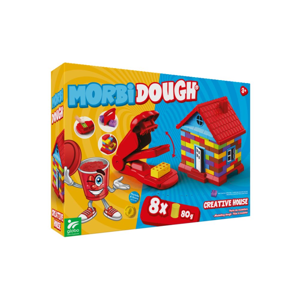 GLOBO Morbi Dough Set Kreativna kuća + Plastelin 80g, 8kom slika 1