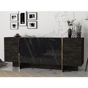 Hanah Home Veyron Black Gold konzola