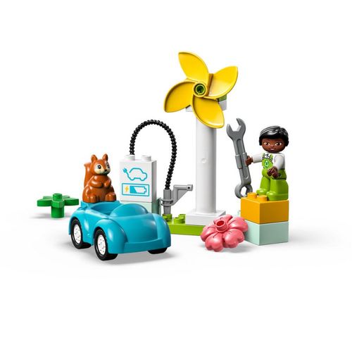 Lego Duplo Town Wind Turbine And Electric Car slika 3